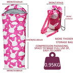 Kids Sleeping Bags - Camping Sleeping Bags With Carry Bag - Compact Sleeping Bag For Hiking, Backpacking 3 Season Warm & Cool We