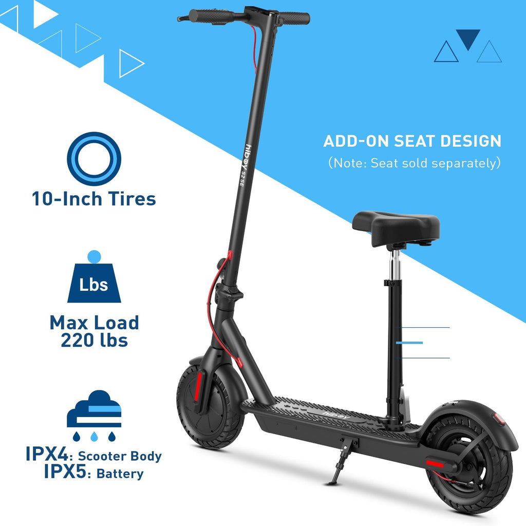 Hiboy 430W Peak Motor Electric Scooter, 10 Tires,17 Miles Range, 19 MPH Speed, Dual Brake System, Electric Scooter Adults Commut