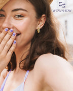 Wowshow Chunky Gold Hoop Earrings, Small Gold Hoop Earrings For Women 14K Real Gold Plated 20Mm Thick Open Hoops Lightweight