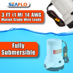 Seaflo Non Automatic Bilge Pumps For Boats 2000 Gph 12V Boat Marine Plumbing Electric