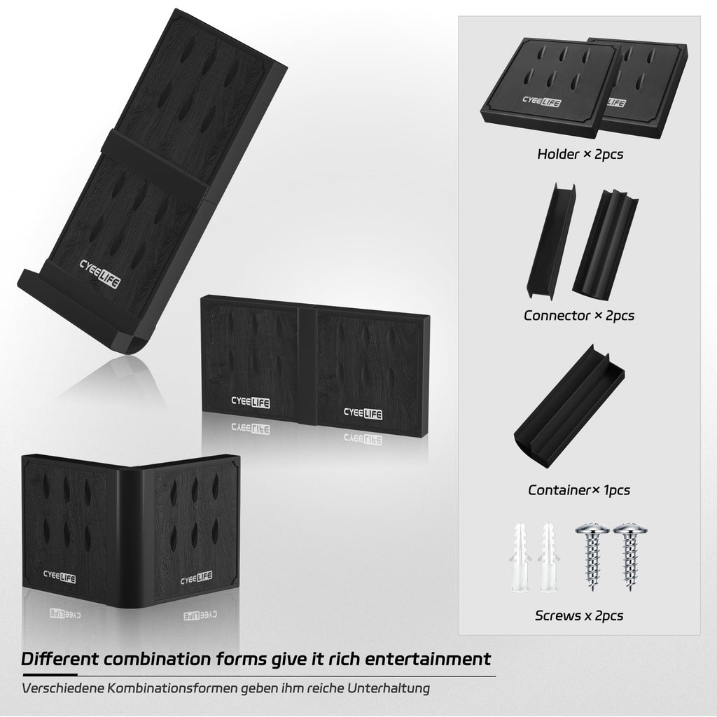 Cyeelife Plastic Darts Stand&Holder Black For 12 Soft And Steel Darts,Assemblable And Detachable Pro Dartboard Accessories