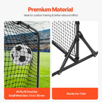 Vevor Soccer Rebound Trainer, 6X4Ft Iron Soccer Training Equipment, Sports Football Rebounder Wall, Double-Sided Rebounding Net,