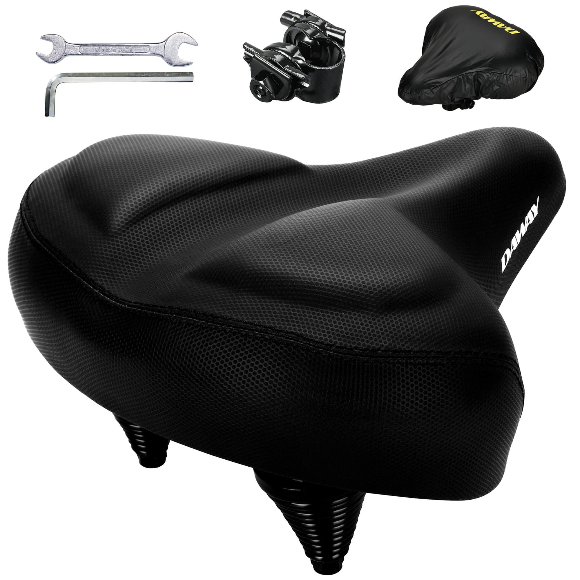 Daway Oversized Comfort Bike Seat - C40 Most Comfortable Extra Wide Soft Foam Padded Exercise Bicycle Saddle For Men Women Senio