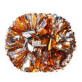 Lovecheer 2Pcs Orange And Silver Cheer Pom Poms Metallic Pom Poms Cheerleading With Handle For Sports Team Spirits Cheerleader D