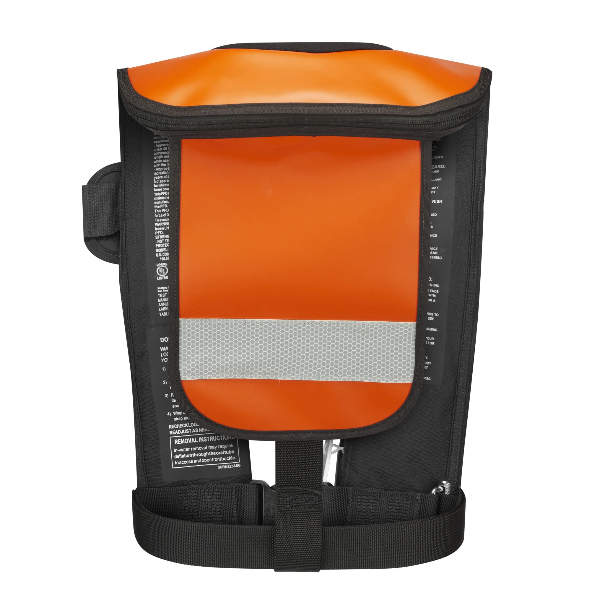 Mustang Survival - Hit Inflatable Work Vest For Adults (Orange & Black - One Size Fits All), Auto Hydrostatic, Enhanced Mobility
