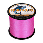 Hercules Braided Fishing Line 1500M 1640Yds 10Lbs-200Lbs Pe Superline 8 Strands (Pink 15Lb/6.8Kg 0.16Mm)