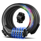 Keystp Bike Lock Cable, Up To 15Mm Thicker Steel Cable, High Security 5-Digit Resettable Combination Bicycle Lock Anti-Theft, Sc
