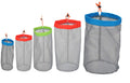 Alemon Small to XXlarge 5 Pcs Drawstring Mesh Stuff Sack, Ditty Bags Storage Pouch Bags Sleeping Bag for Travel Camping Hiking, 