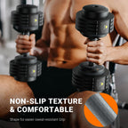 Rendpas Adjustable Dumbbells Set of 2, Select Weight Dumbbell Set, 5 in 1 Free Dumbbell Set with Anti-Slip Texture Handle, Weigh