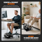 Dqgm Motorized Under Desk Elliptical Pedal Exerciser - Compact Seated Leg & Foot Trainer With Remote Control - Quiet Electric Ex