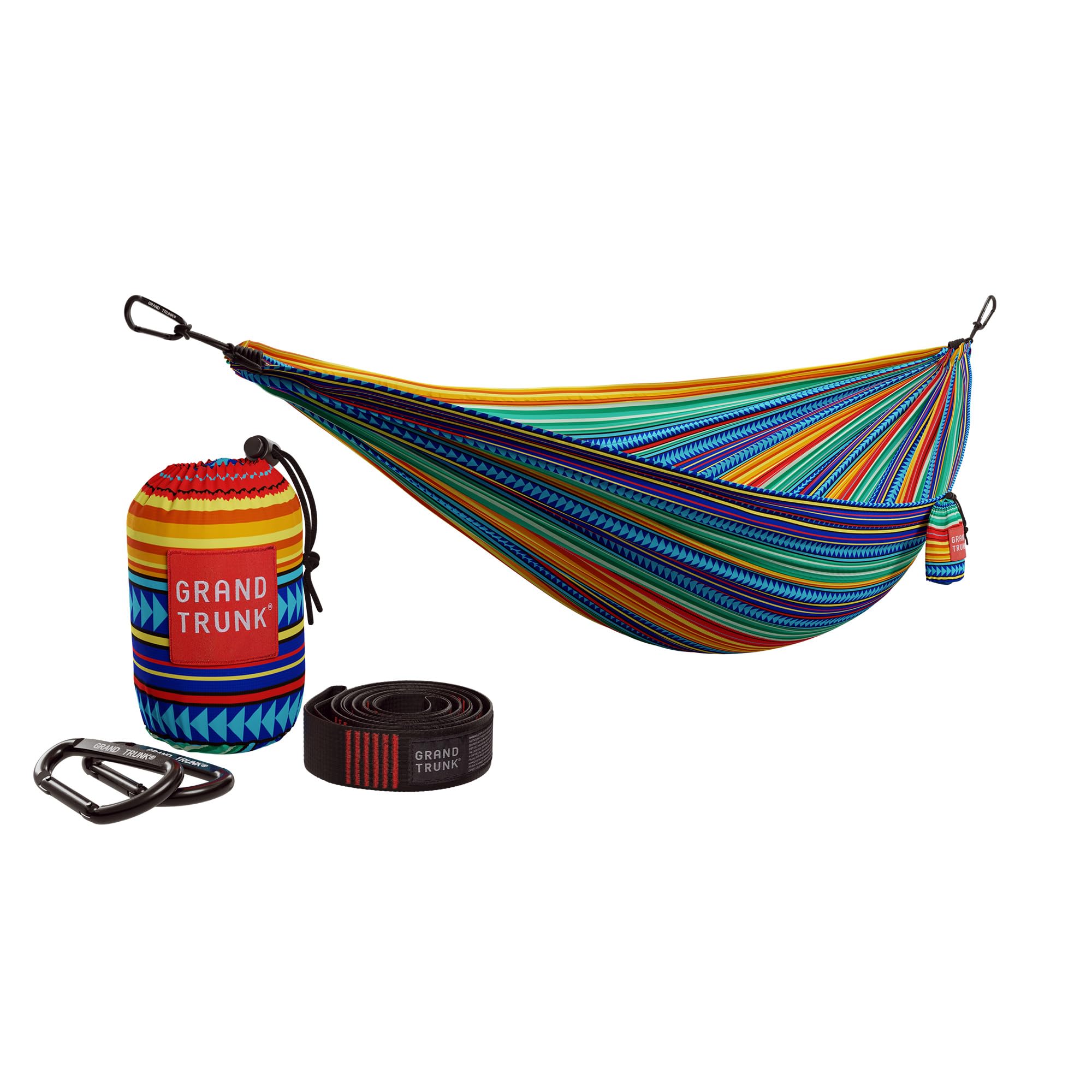 Grand Trunk Double Deluxe Parachute Nylon Hammock - 500Lb Capacity Camping Hammock, 10.5X6.5Ft, Lightweight & Durable (Cabo)