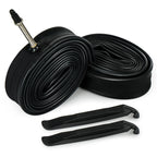Lotfancy 700 X 28C/30C/32C Bike Tubes (2 Pack), 42Mm Presta Valve, 700C Bike Tire Tube, Plus 2 Nylon Plastic Tire Levers