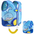 Pottwal Swim Vest for Kids - Swim Jacket for 1-2 Years (24-33LBS) - Puddle Jumper with Adjustable Crotch Strap - Made of Neopren