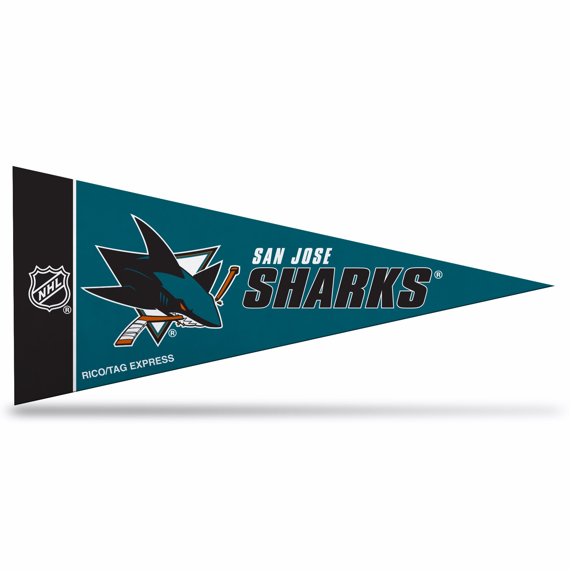 Rico Industries Nhl San Jose Sharks 8-Piece 4-Inch By 9-Inch Classic Mini Pennant D  Cor Set
