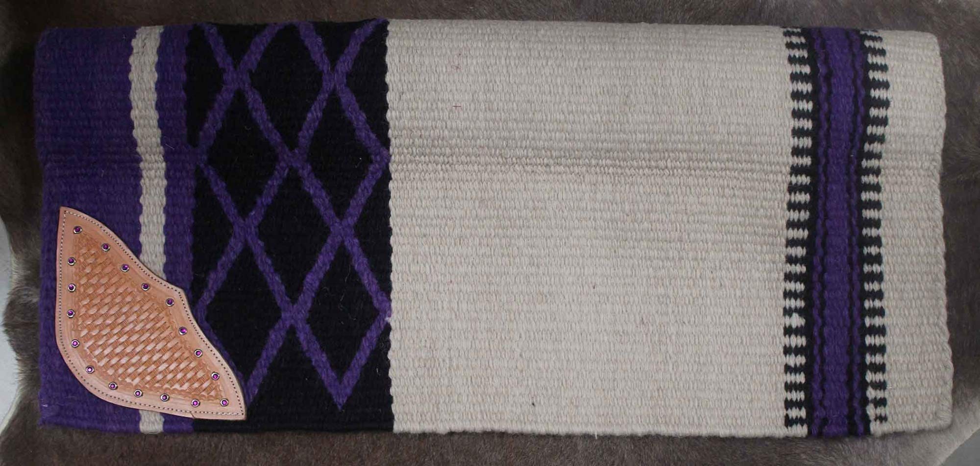 Prorider 33X31 Horse Wool Western Show Trail Saddle Blanket Rodeo Pad Rug 36172C
