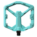 Crankbrothers Stamp 0 Flat Pedals for MTB & BMX Bikes, Lightweight Composite Body, Enhanced Grip with 12 Pins, Turquoise, Large