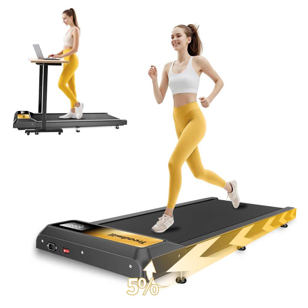 Compact Walking Treadmill - 2.5Hp Under Desk Treadmill For Office & Home, 265Lbs Capacity Treadmills For Home, App & Remote Cont