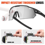 X-Tiger Polarized Cycling Glasses With 5 Interchangeable Lenses,Mtb Biking Baseball Running Sports Sunglasses For Men Women