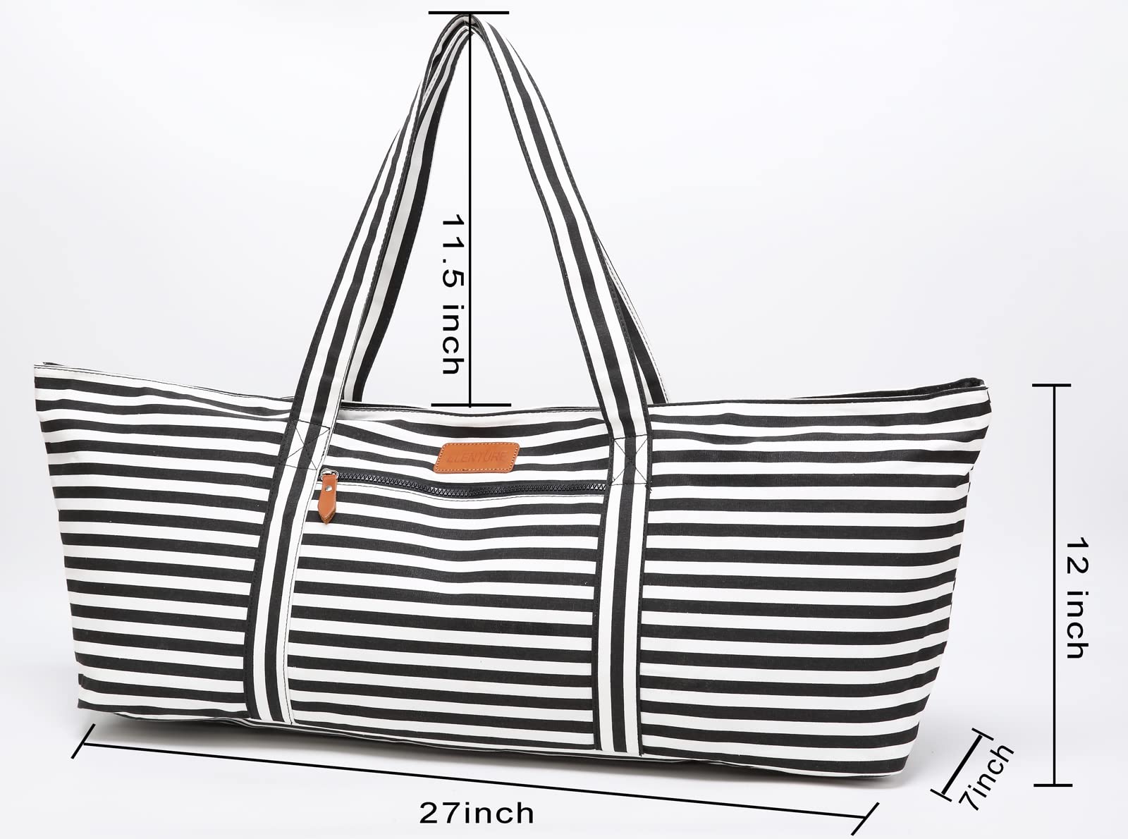 Elenture Large Yoga Mat Bag For 1/4 1/3 2/5 1/2-Inch Extra Thick Exercise Yoga Mat, Exercise Yoga Mat Tote Sling Carrier With Ma