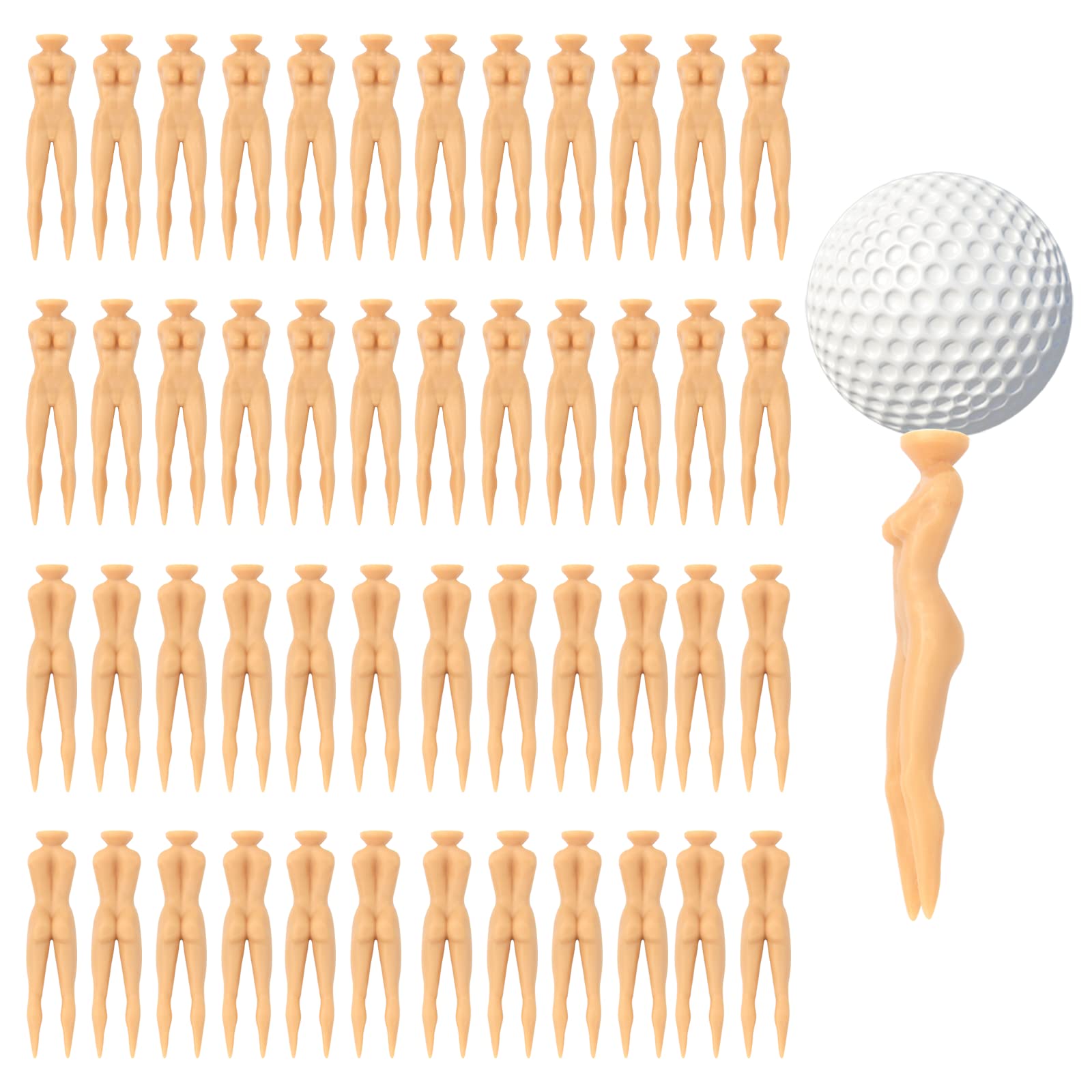 Catosum 50Pcs 3 Inch Plastic Golf Tees Lady Tees Woman Golf Tees Golf Tees For Golf Training