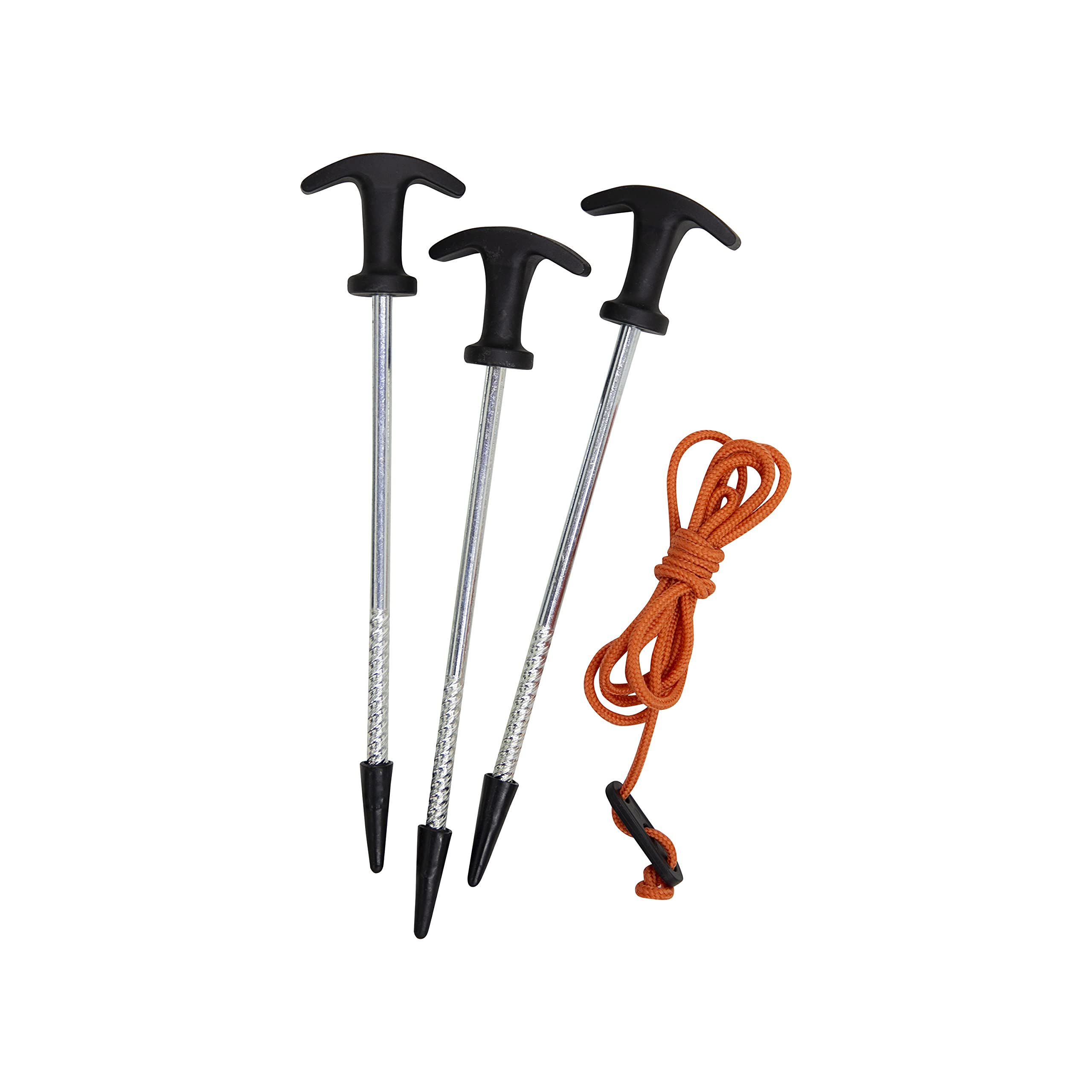 Gazelle Tents 12-Pack All-Terrain Stakes, 12 Serated Tip Stakes, 4 Guy-Lines, Carry Bag, GA100