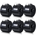 TOODOO 6 Pack Hand Tally Counter 4 Digit Mechanical Palm Clicker Plastic Hand Held Counter Clicker with Metal Finger Ring for Sc
