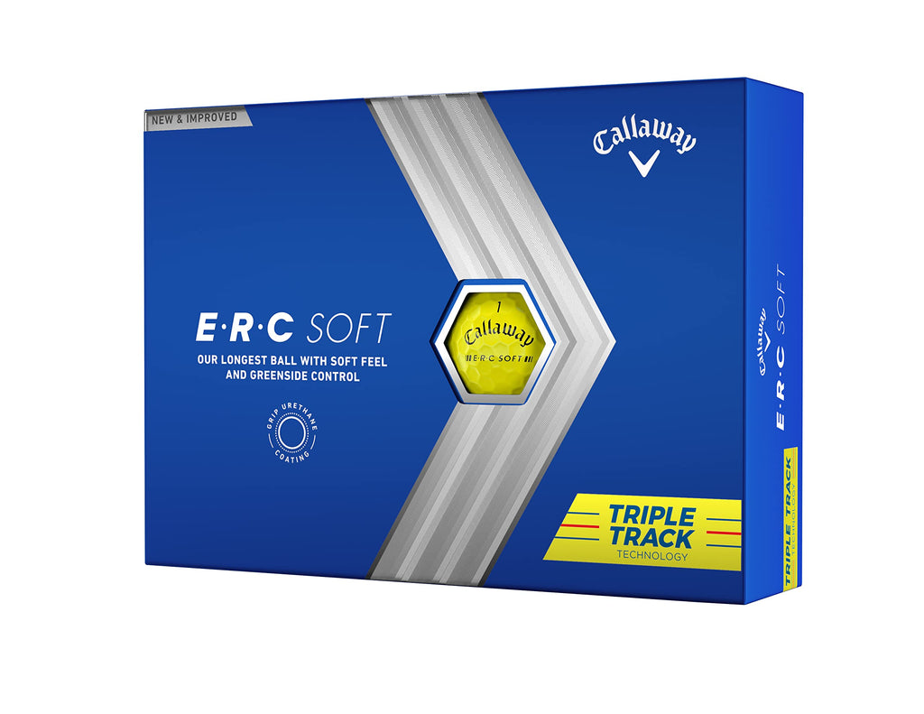 Callaway Erc Triple Track Golf Balls 12B Pk (2023 Version, Yellow)