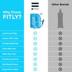 Fitly Soft Flask - 17 Oz (500 Ml) - Shrink As You Drink Soft Water Bottle For Hydration Pack - Folding Water Bottle For Running