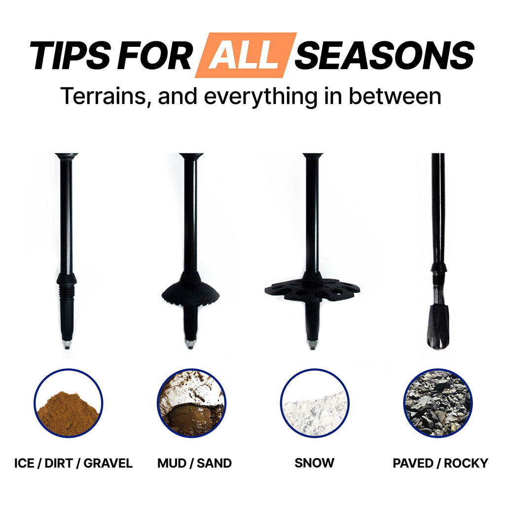Montem Trekking Pole Snow Baskets/Hiking Pole Replacement Snow Baskets - Fits All Standard Hiking/Trekking/Walking Poles - Pack