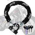 AKM Bike Lock, Heavy Duty Chain Lock 3-Foot, 12mm Thick, Anti-Theft Lock with 16mm U Lock Disc Lock, 4 Keys & Iron Ring for Bicy