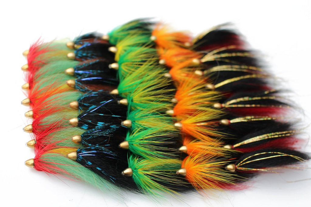 Tigofly 40 Pcs/Lot 2 Weighted Cone Head Tube Fly 5 Colors Assorted Streamer Salmon Trout Steelhead Fly Fishing Flies Lures Set