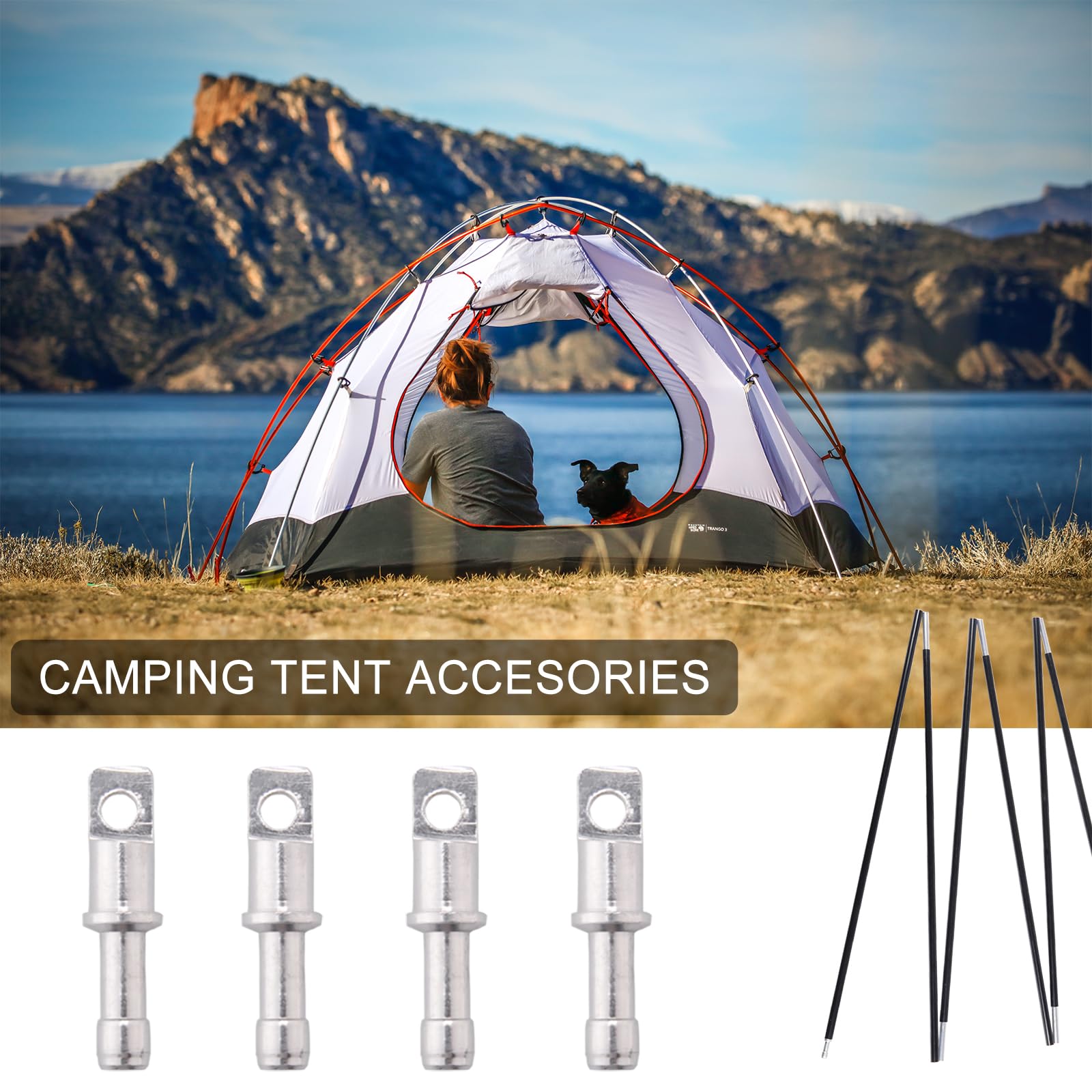 Brilliance4U Aluminum Tent Poles Male End Tips Replacement Accessories Spare End Plugs For 7.9Mm, 8.5Mm, 9.5Mm Tent Poles (For 9