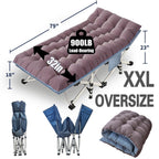 Colmerd 2 Pack Extra Large Cot 79 L X 32 W X 18 H Camping Cot With Comfortable Mattress Xxl Sleeping Cots For Adults 2 Person Ca