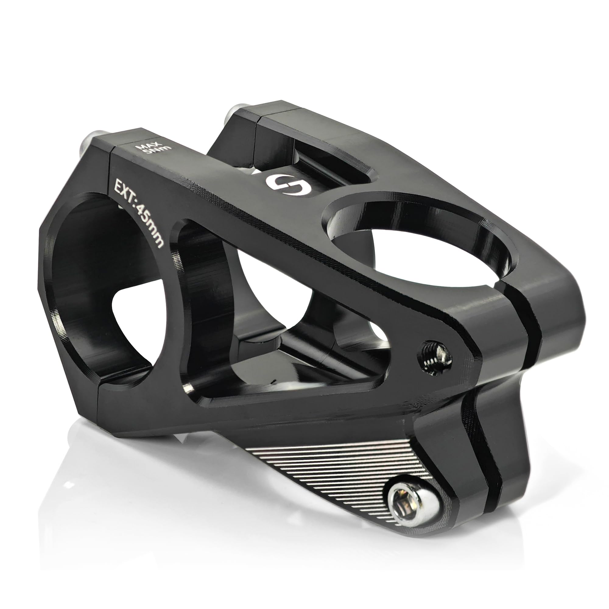 Fisope Mountain Bike Stem With 31.8Mm Bar Clamp 7 Degree 45Mm Cnc Machined Aluminum Alloy Light Weigh Bike Stem For Downhill And