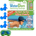 Waterdam A-Series Swimming Ear Plugs Ultra Comfy Great Waterproof Earplugs (Size 3A, Size 3A+3A+3A: Medium Ear Men & Large Ear T