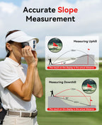 Hoorola Range Finder Golf, 1200 Yards Rangefinder with Slope, Magnetic Stripe, 7X Magnification, IP54 Water Resistant, Rechargea