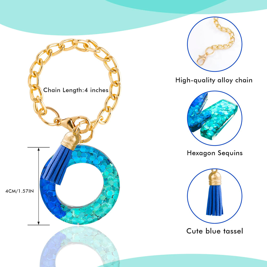 Letter Charm Accessories for Stanley Cup 1 PCS Cute Initial Keychain Handle Charm for Stanley Tumbler for Women Blue Letter O