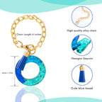 Letter Charm Accessories for Stanley Cup 1 PCS Cute Initial Keychain Handle Charm for Stanley Tumbler for Women Blue Letter O
