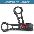 Cxwxc Adjustable Mtb Stem 31.8Mm 70 Degree - 90/110/130/145Mm Bike Stem Riser For Handlebar - Aluminum Alloy Mountain Bike Handl