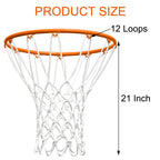 Neijiang Basketball Net Replacement Outdoor, Upgraded Thickening Heavy Duty, All Weather Anti Whip, Fits Standard Indoor Or Outd