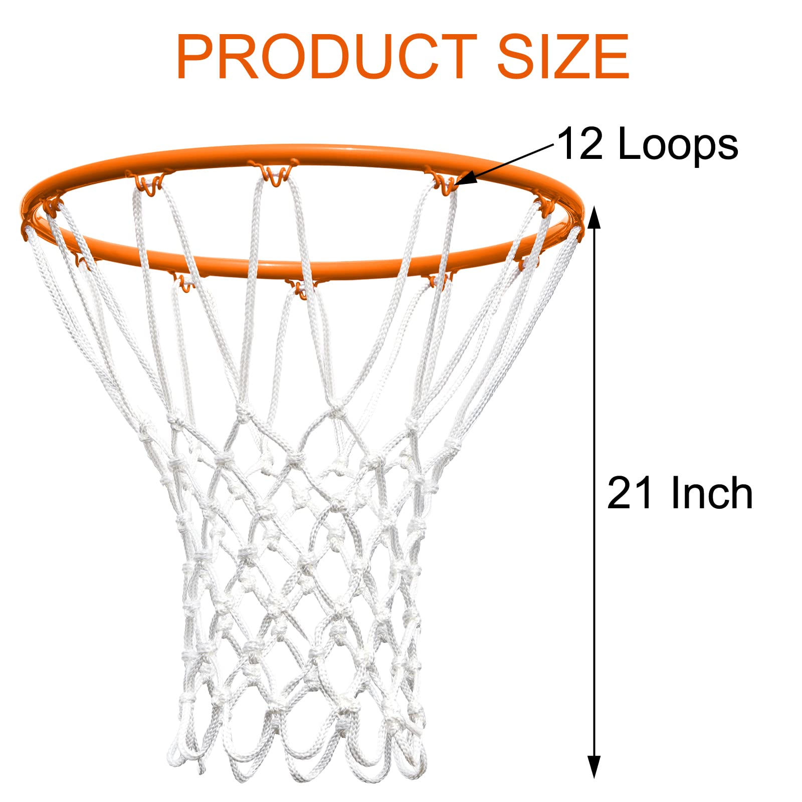 Neijiang Basketball Net Replacement Outdoor, Upgraded Thickening Heavy Duty, All Weather Anti Whip, Fits Standard Indoor Or Outd