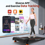 Hartwares Walking Pad Treadmill With 9% Incline, 2.5Hp Quiet Treadmills For Home Office Small, Portable Walking Pad With 265Lb C