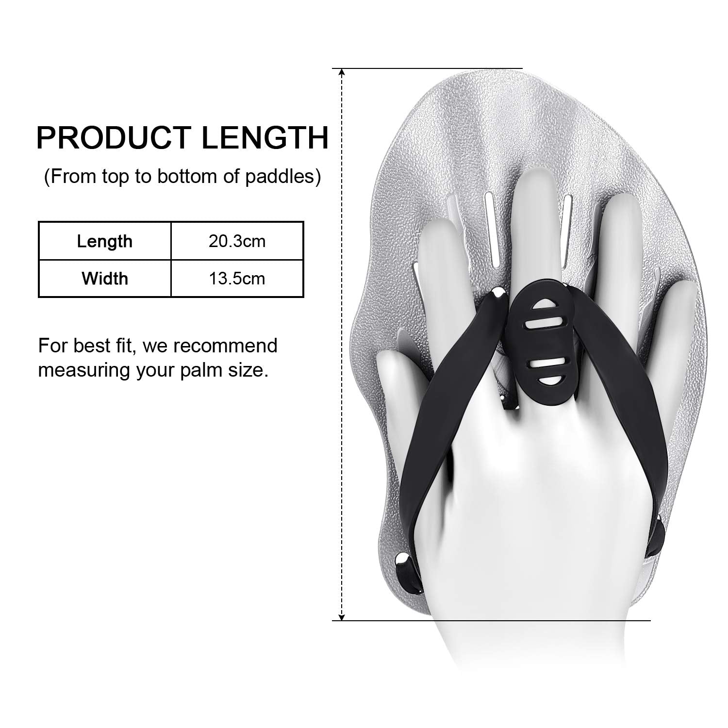 Santtop Contour Swim Paddles Hand, Swim Training Hand Paddles With Adjustable Straps, Swimming Hand Paddles For Women And Men, C