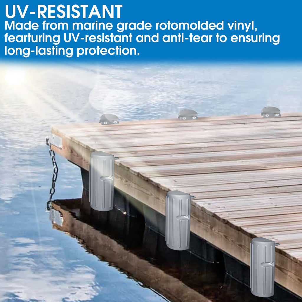 Dock Bumpers Fenders,Boat Dock Bumpers For Edge Or Side,Marine Fender Guard,Vertical Protection,Soft Durable Construction,Includ