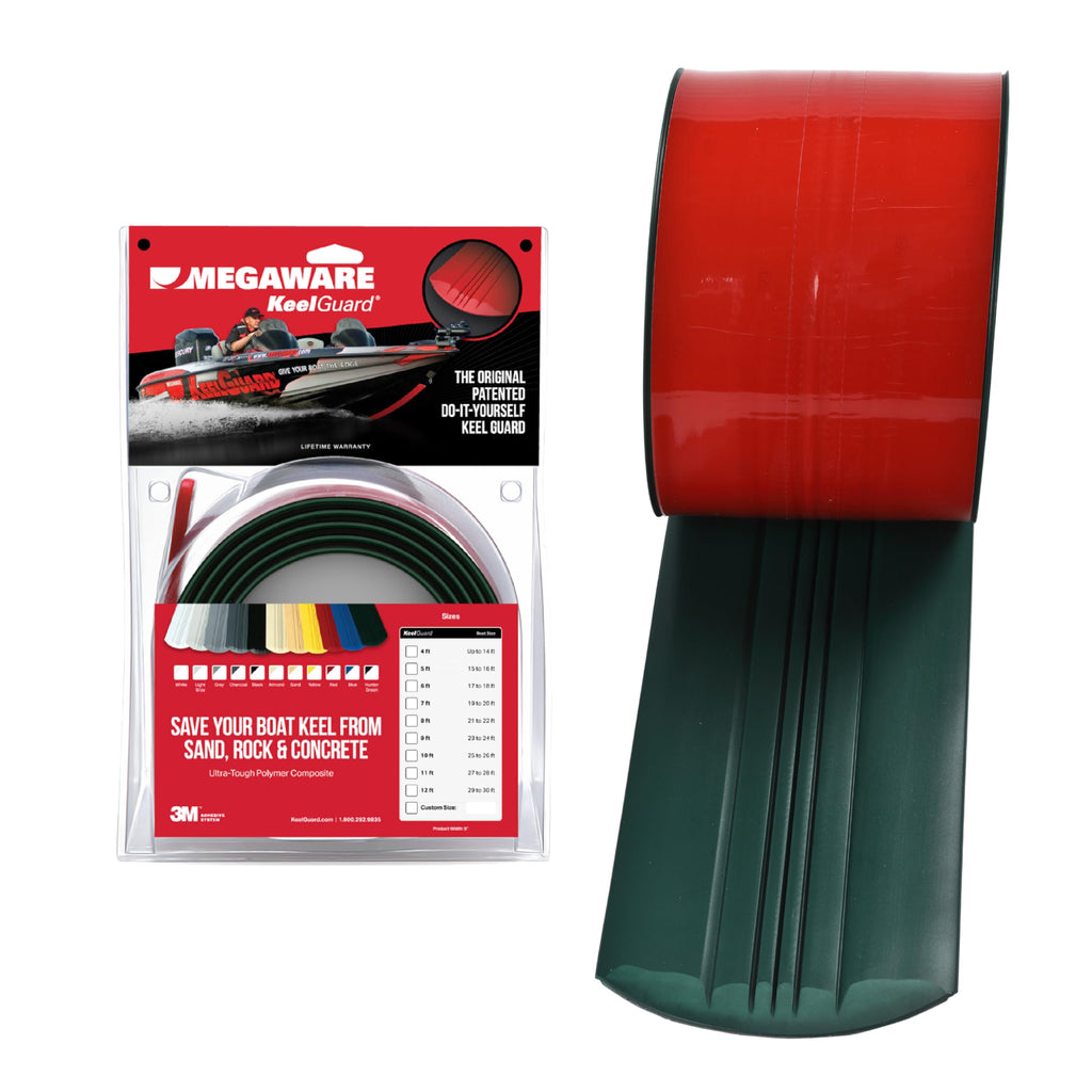 Megaware Keelguard Boat Keel And Hull Protector, 10-Feet (For Boats Up To 26Ft), Hunter Green