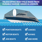 Nexcover Boat Cover Support Pole, Adjustable Aluminum Support Pole System, Valued 2 Pack, Telescoping Boat Cover Support For Jon