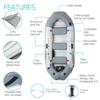 Intex 68376Ep Mariner 4 Inflatable Boat Set: Includes Deluxe 54In Aluminum Oars And High-Output-Pump - Supertough Pvc - Inflatab