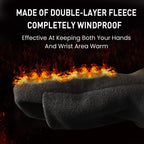 Finger Ten Winter Golf Gloves Men Mitts Mitten Warm Fleece In Pair, Pull Up Fit Soft Comfortable Set (Black, Large)
