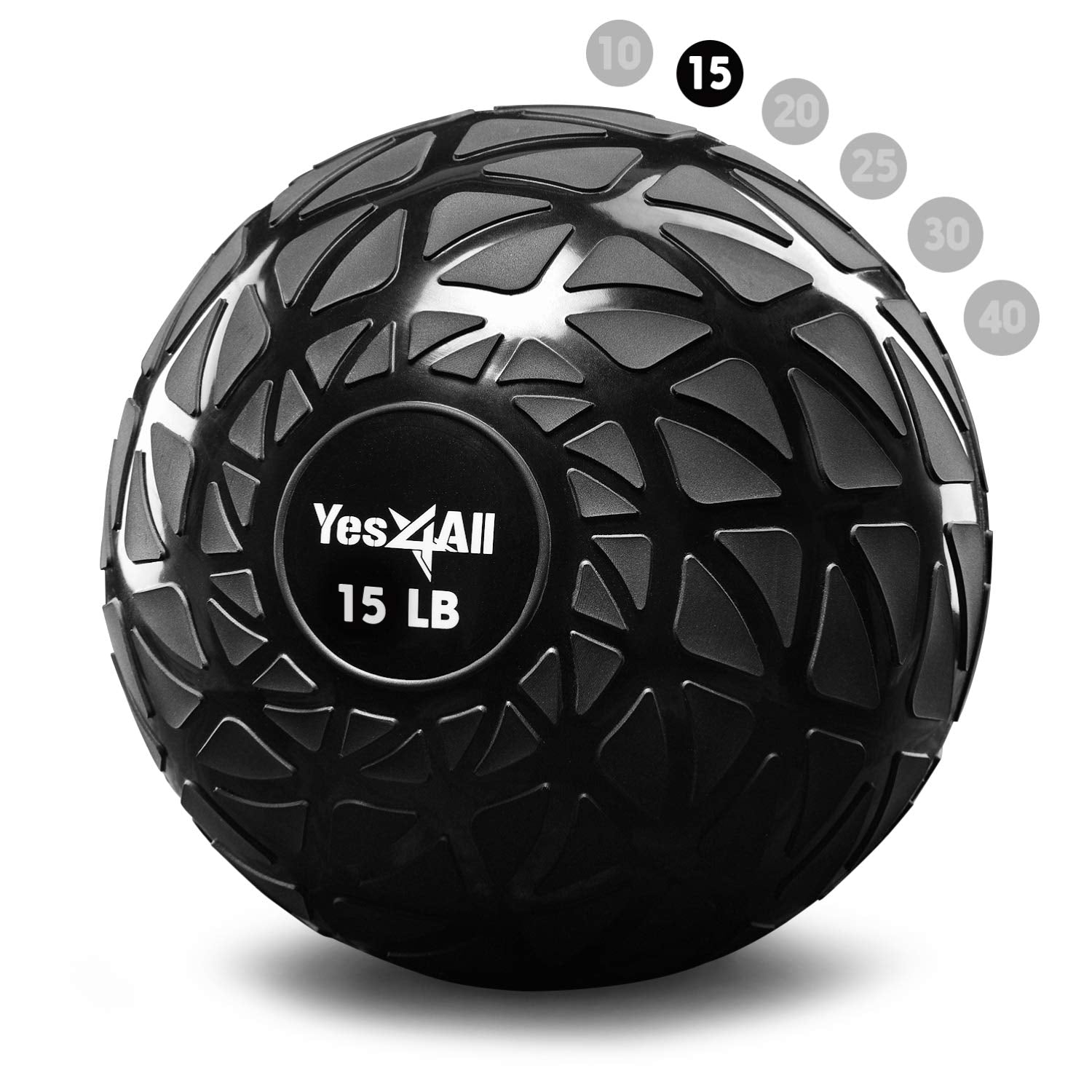 Yes4All Fitness Slam Medicine Ball 15Lbs For Exercise, Strength, Power Workout  Workout Ball  Weighted Ball  Exercise Ball  Dyna