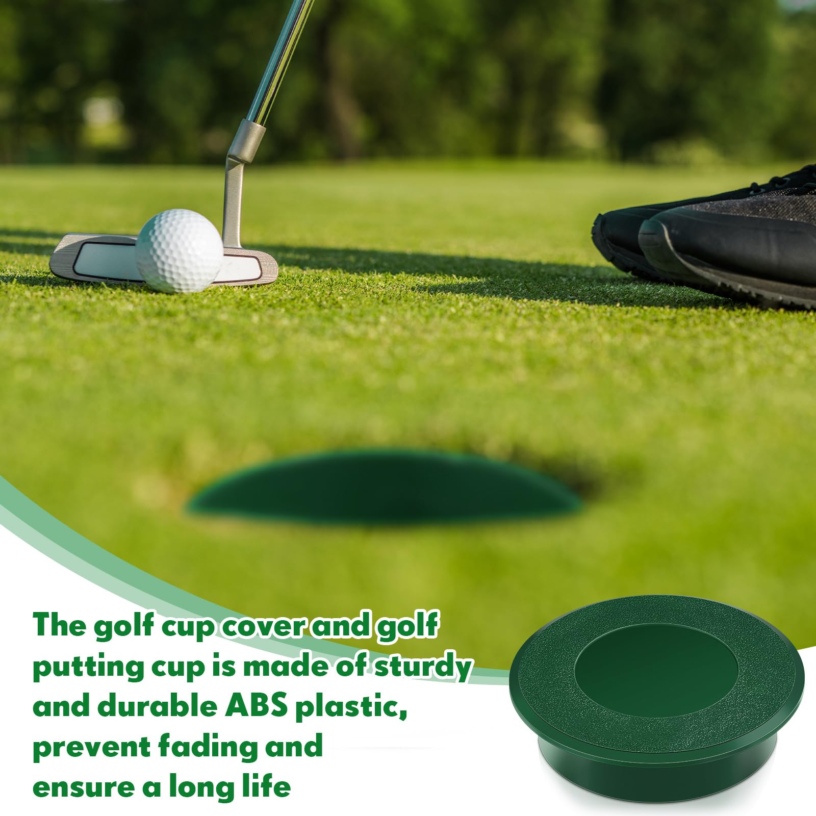 Glimin Golf Cup Cover Golf Hole Putting Green Cup Golf Practice Training Aids Hole Covers For Yard Garden Backyard Game Ball Out